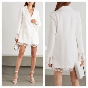 New Rime Arodaky Lui Lace-Trimmed Crepe Mini Dress